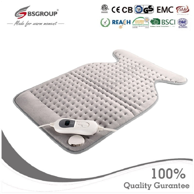 Soft Microplush Neck and Shoulder Wrap Heating Pad Electric Auto Shut Off Body Warmer Back Pain Relief