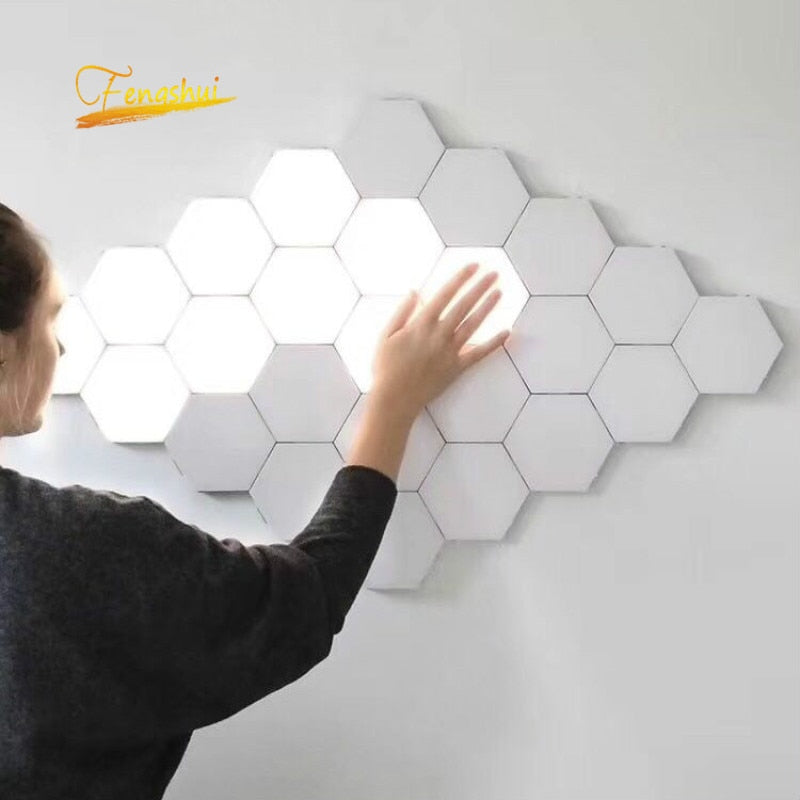 Modern LED Night Lights Magnetic Honeycomb Touch