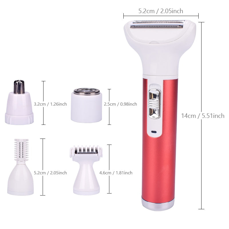 5 In 1 Women Hair Removal Face Blackhead Remover