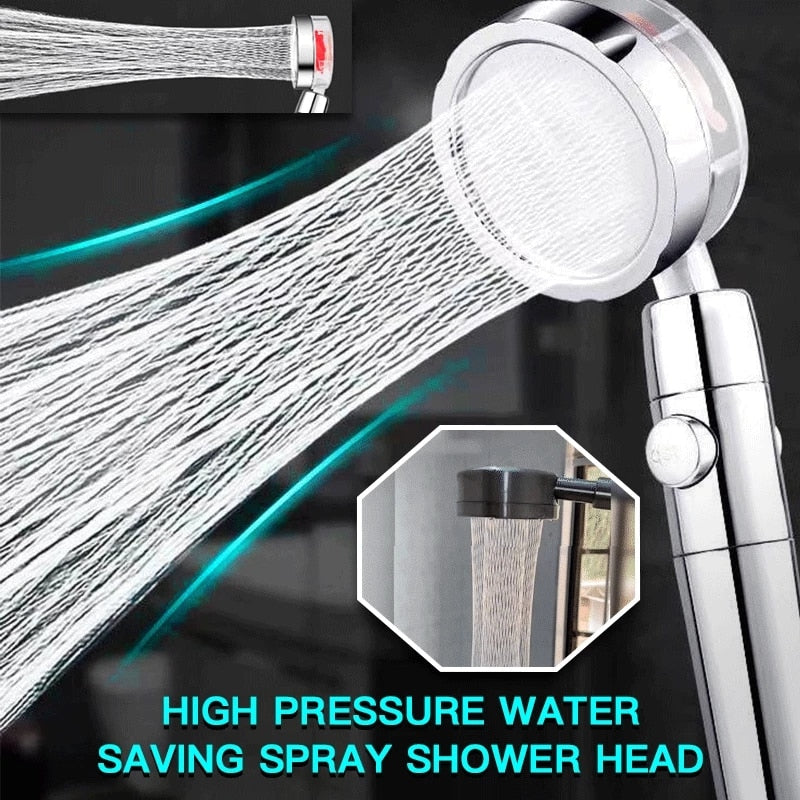 Shower Head Water Saving Flow 360 Degrees with High Pressure spray Nozzle Bathroom Accessories