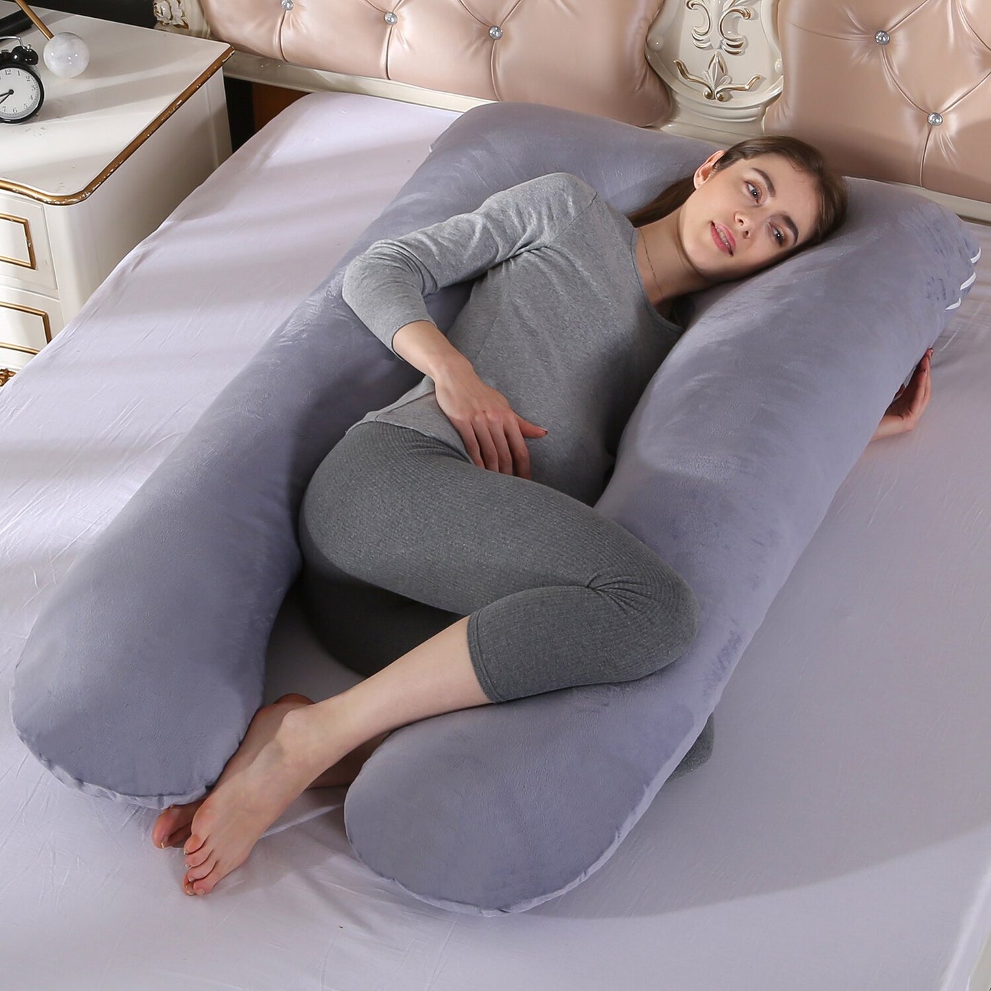 New U-Shape Maternity Pillow Pregnant Women Comfy Soft Cushion Sleep Body
