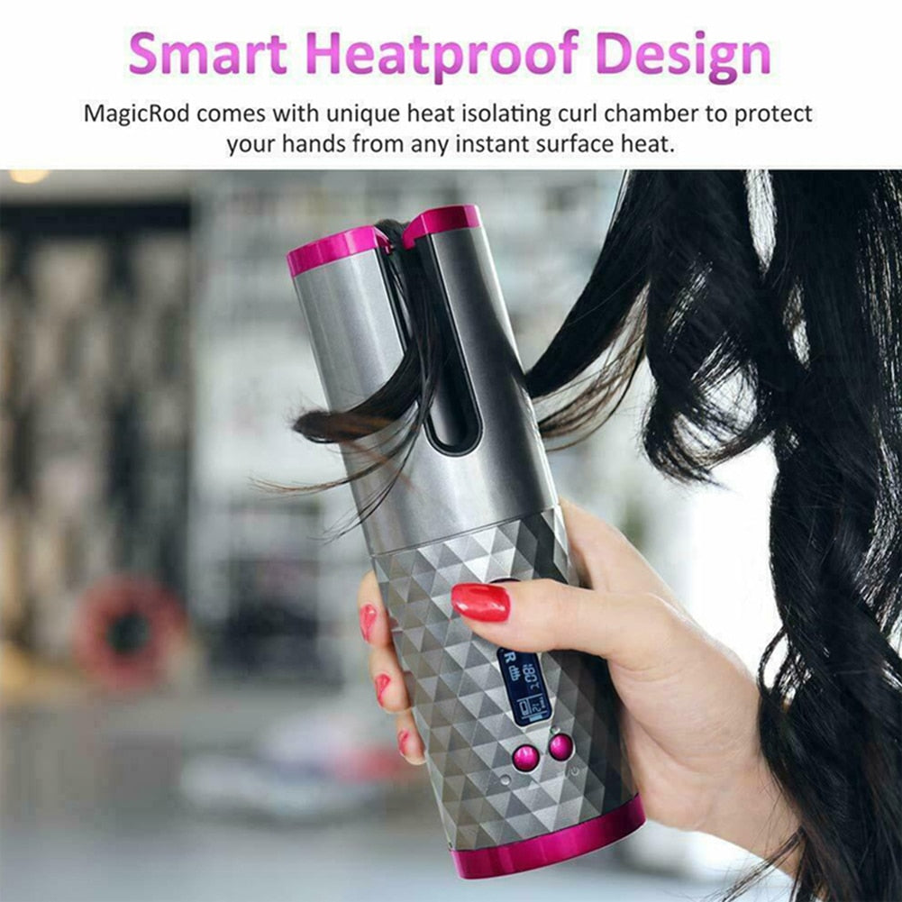 Automatic Hair Curler Curly Machine USB Charging LED Curler Iron
