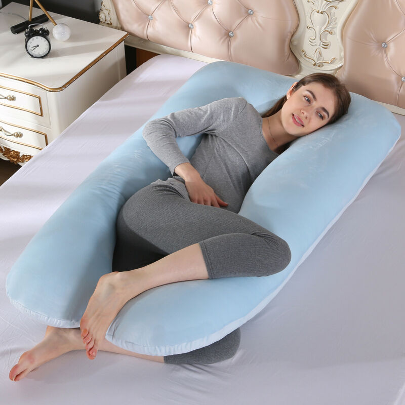 New U-Shape Maternity Pillow Pregnant Women Comfy Soft Cushion Sleep Body