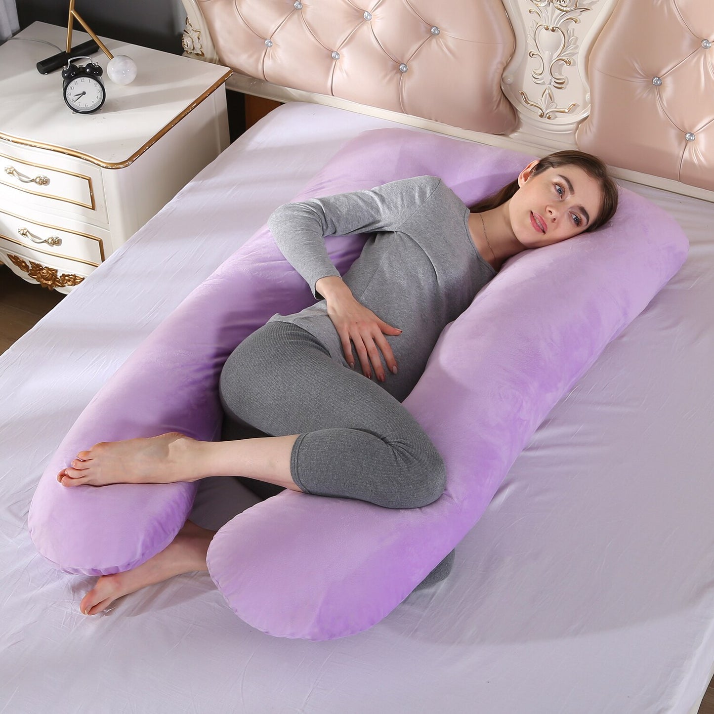 New U-Shape Maternity Pillow Pregnant Women Comfy Soft Cushion Sleep Body