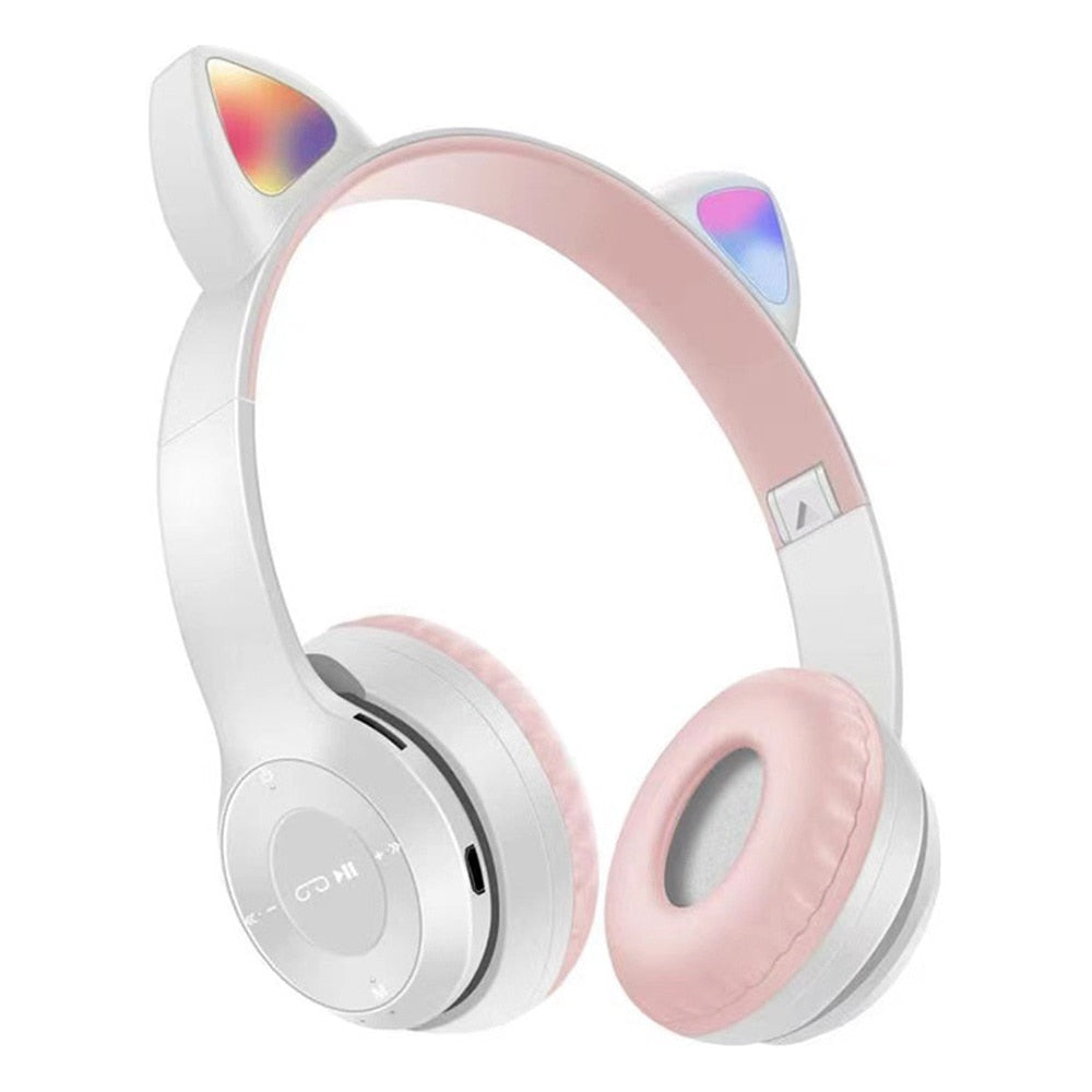 Cute Cat Ears Bluetooth Wireless Headphone With Mic Noise