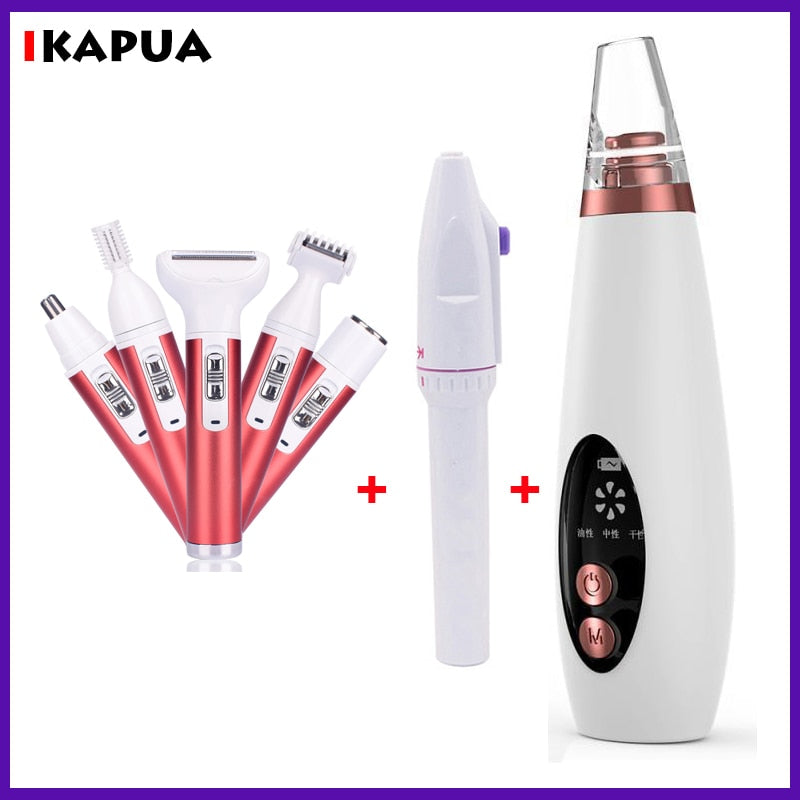 5 In 1 Women Hair Removal Face Blackhead Remover