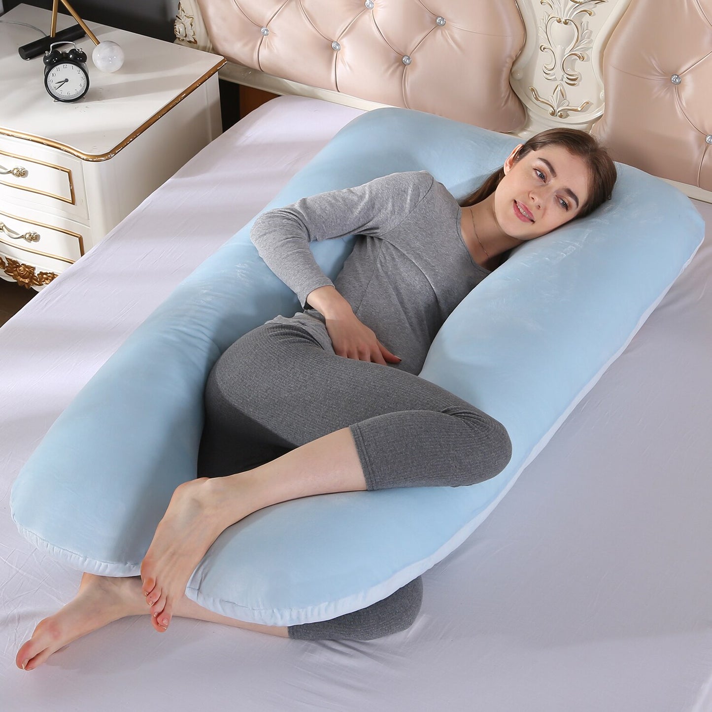 New U-Shape Maternity Pillow Pregnant Women Comfy Soft Cushion Sleep Body