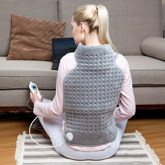 Soft Microplush Neck and Shoulder Wrap Heating Pad Electric Auto Shut Off Body Warmer Back Pain Relief