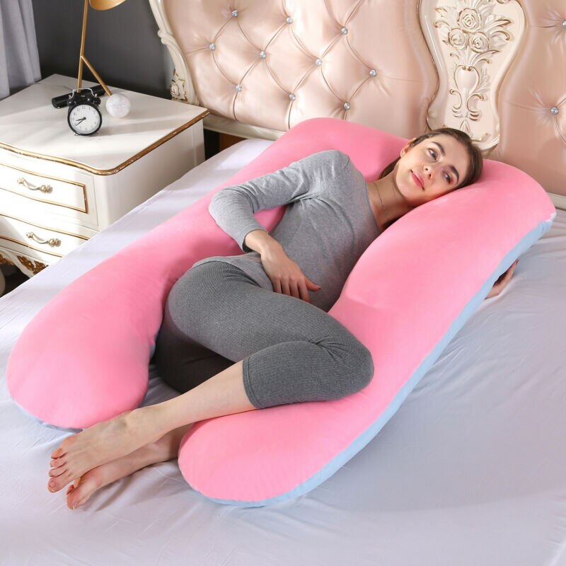 New U-Shape Maternity Pillow Pregnant Women Comfy Soft Cushion Sleep Body