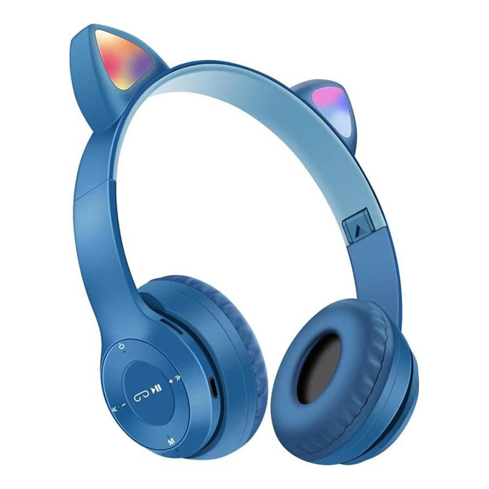 Cute Cat Ears Bluetooth Wireless Headphone With Mic Noise