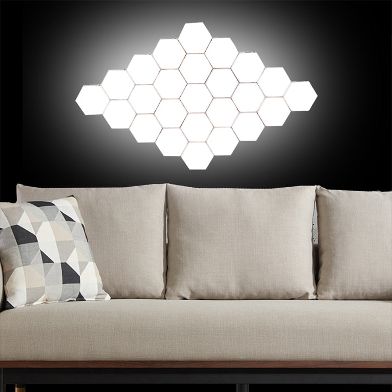 Modern LED Night Lights Magnetic Honeycomb Touch