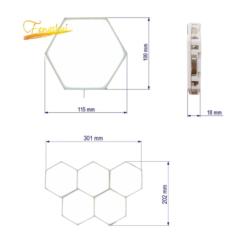 Modern LED Night Lights Magnetic Honeycomb Touch