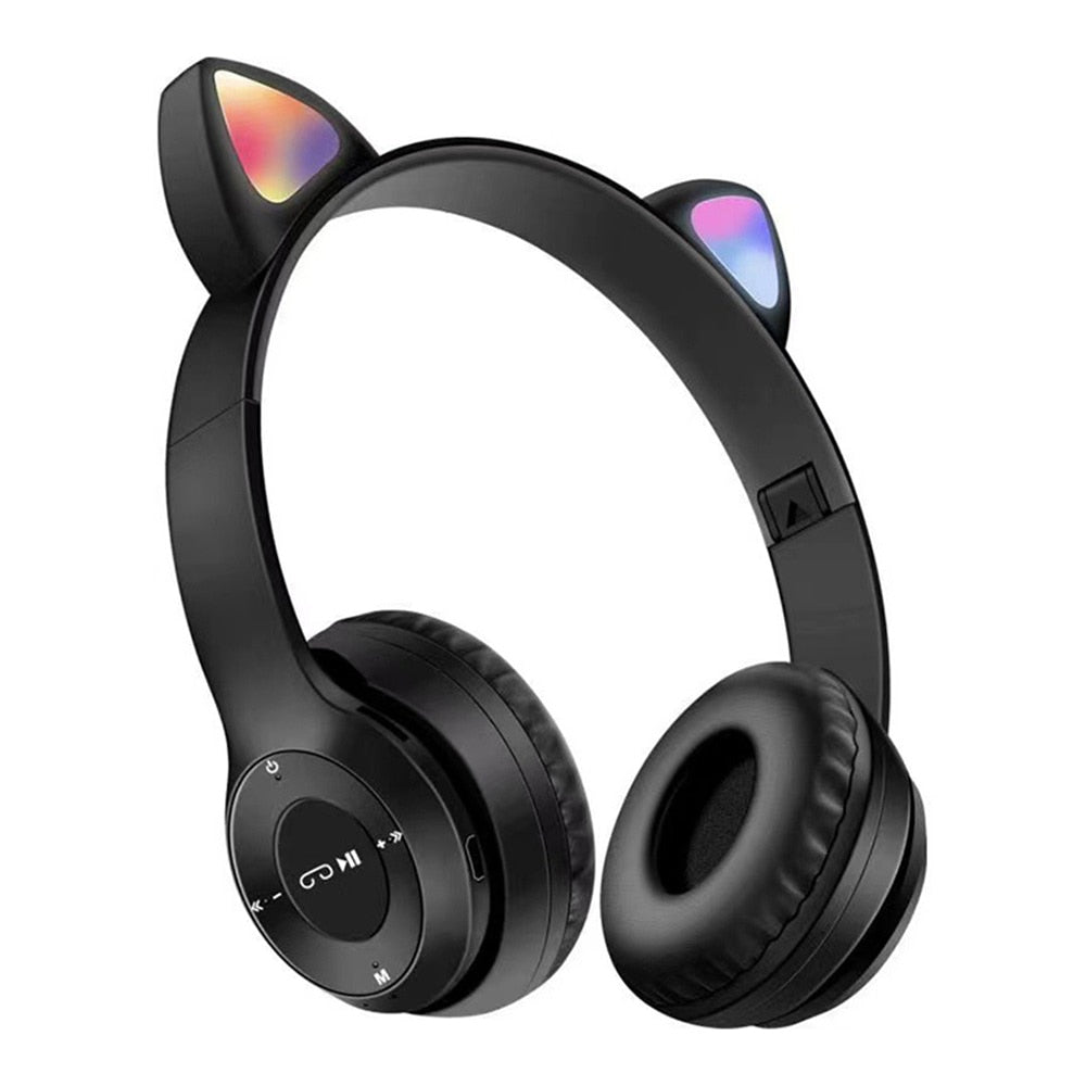 Cute Cat Ears Bluetooth Wireless Headphone With Mic Noise