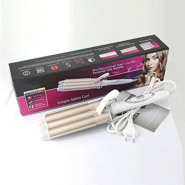 Barrel Hair Curler Crimp Big Wave Hair Styling Tools Wand Curl Machine Corrugation for Hair