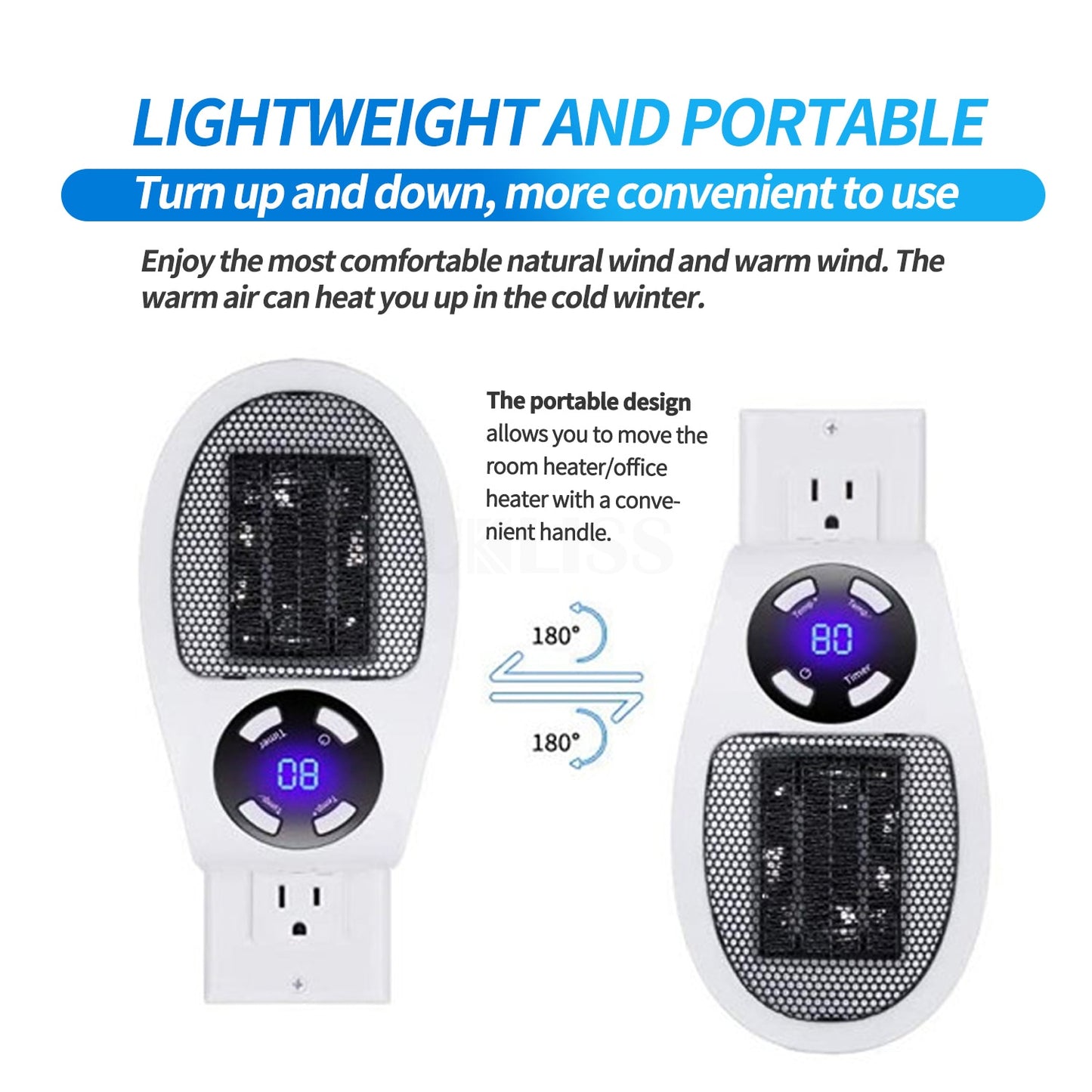 500W Winter Electric Fan Heater 110V/220V Radiator Hand Warmer Machine
