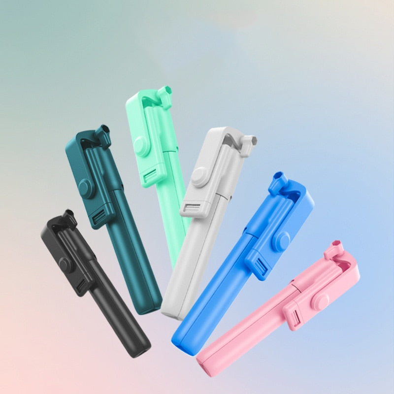 Wireless Bluetooth-compatible Selfie Stick Foldable Mini