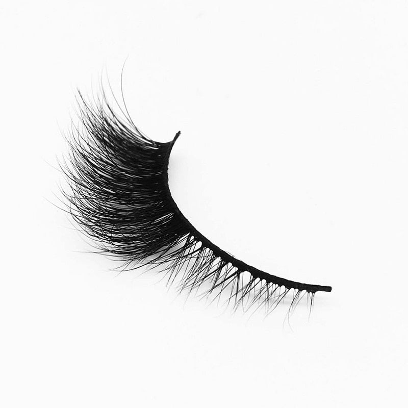 Handmade Mink Eyelashes 3D Curl Winged Messy End Eye Elongated Thick