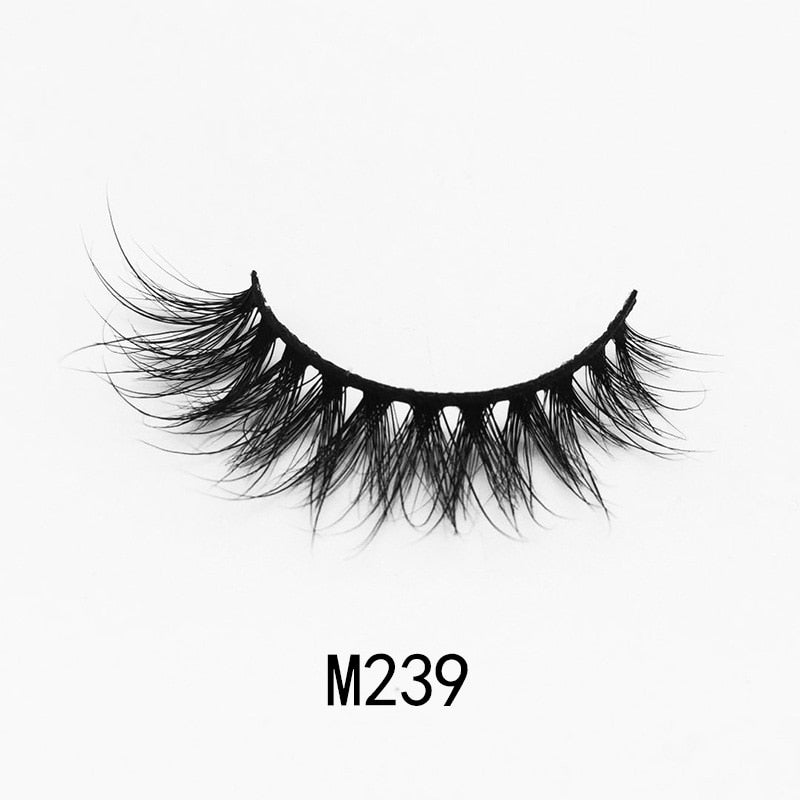 Handmade Mink Eyelashes 3D Curl Winged Messy End Eye Elongated Thick