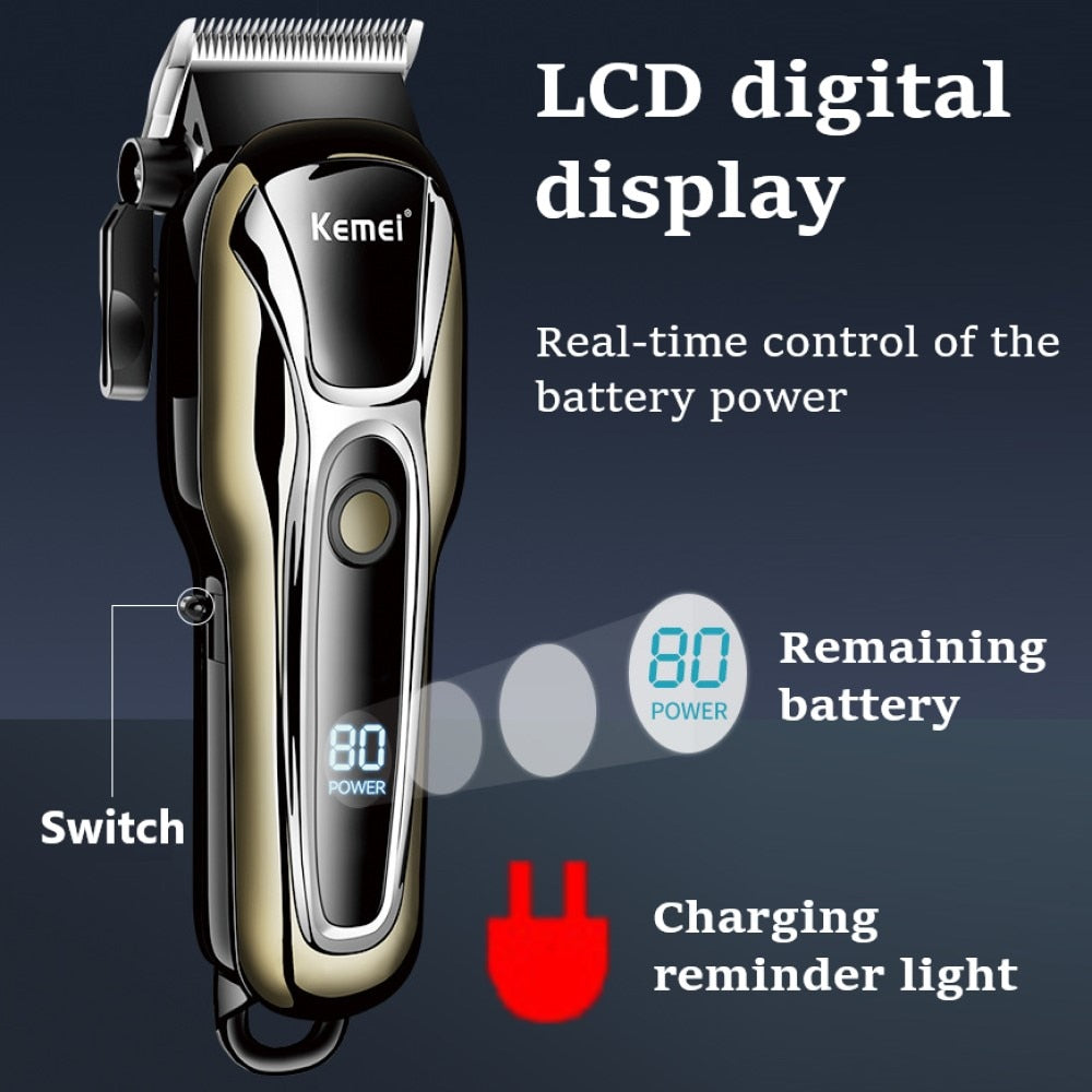 Kemei Clipper Electric Hair Trimmer for men Electric shaver professional barber trimmer
