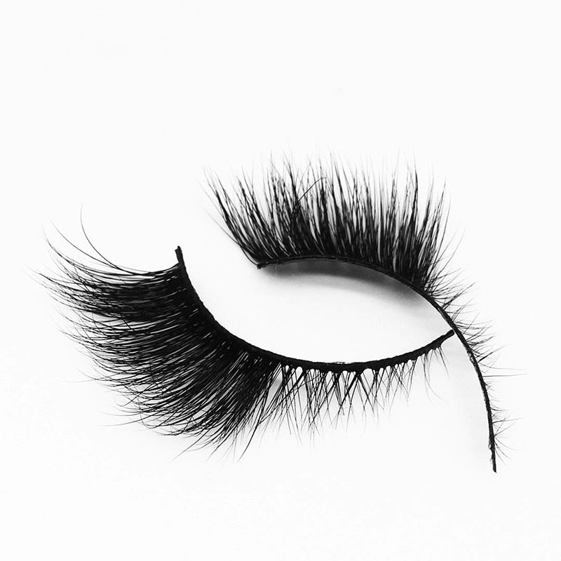 Handmade Mink Eyelashes 3D Curl Winged Messy End Eye Elongated Thick