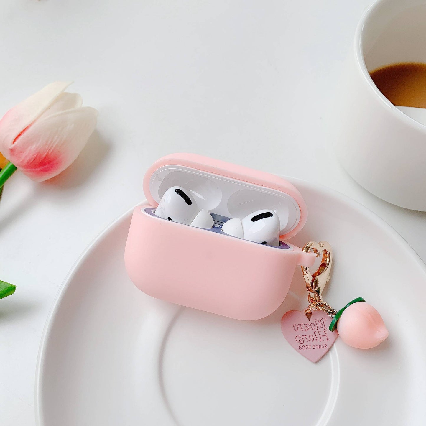 AirPods Pro Case Peach Pendant keyring headphone case
