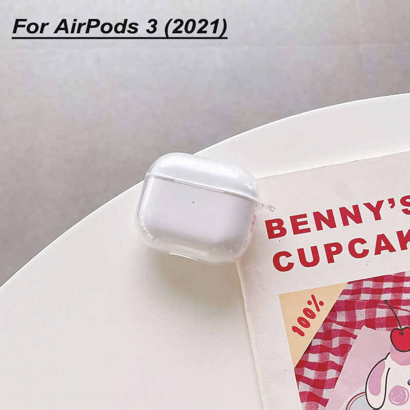 White Glossy Pearl Bracelet Keychain Earphone case For Apple Airpods 1 2 Pro 3 Wireless with Headset Box Cover