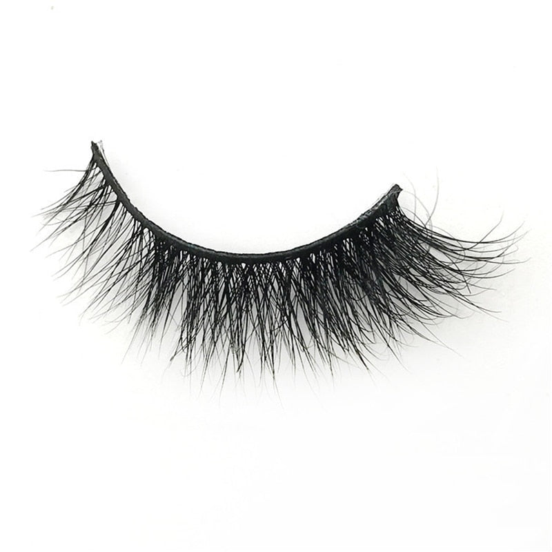 Handmade Mink Eyelashes 3D Curl Winged Messy End Eye Elongated Thick
