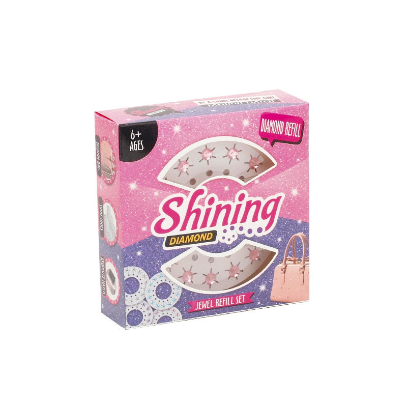 Hair Styling Decoration Kit Bling Diamond Stapler