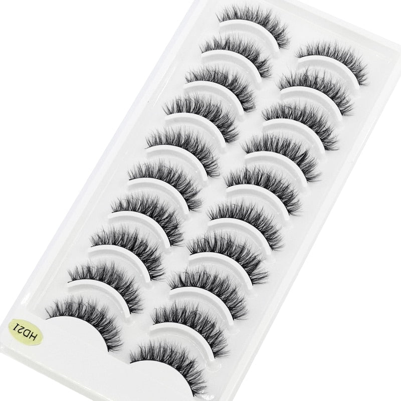 41 Styles 10 pairs natural long 3D mink false eyelashes