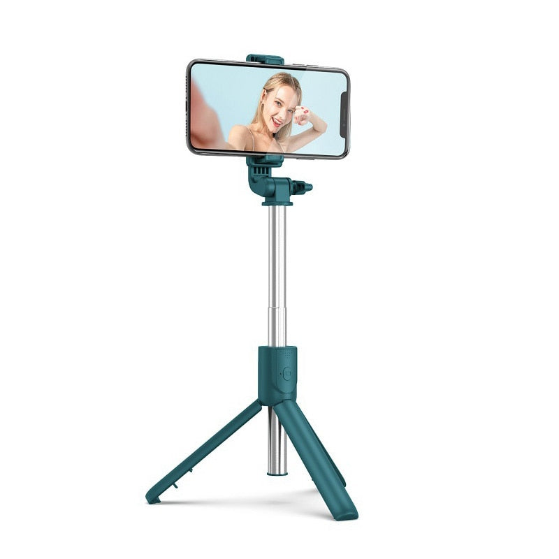 Wireless Bluetooth-compatible Selfie Stick Foldable Mini