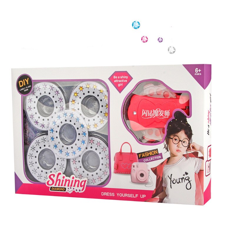 Hair Styling Decoration Kit Bling Diamond Stapler