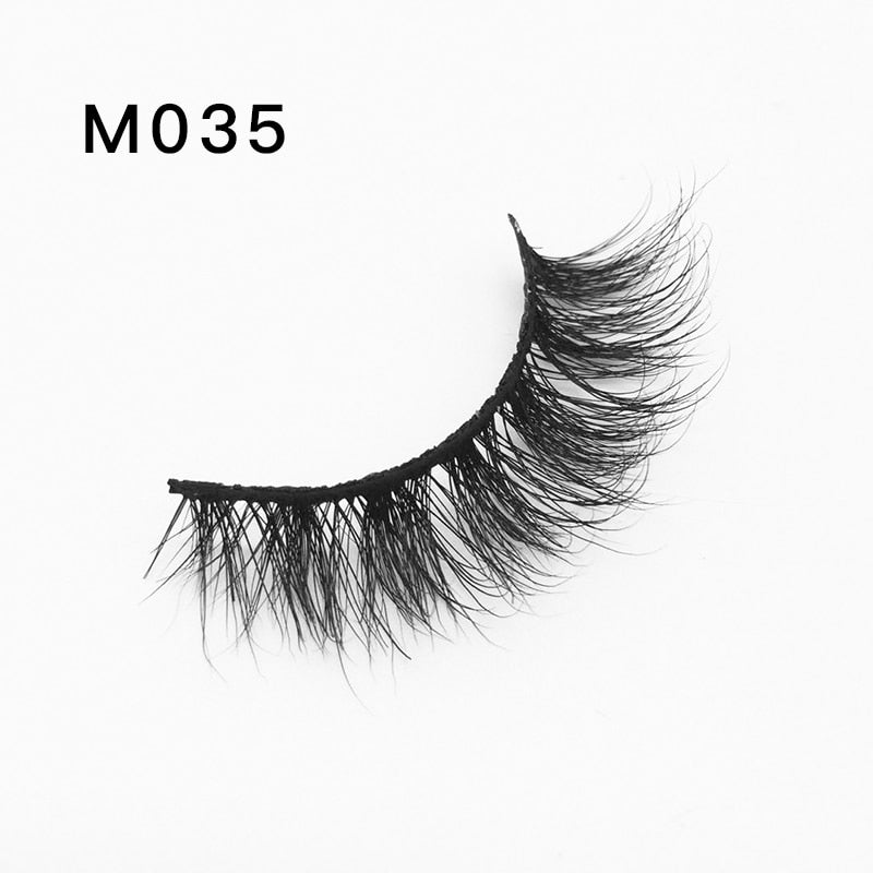 Handmade Mink Eyelashes 3D Curl Winged Messy End Eye Elongated Thick