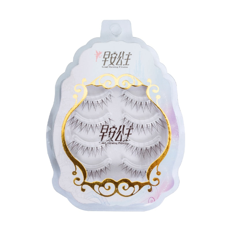 4pairs Natural False Eyelashes HandMade Korean Fashion Lashes Makeup Tools