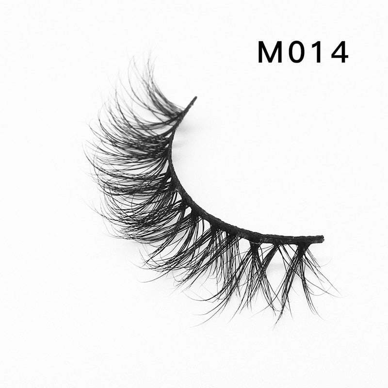 Handmade Mink Eyelashes 3D Curl Winged Messy End Eye Elongated Thick