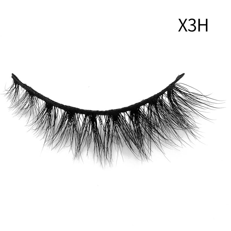Handmade Mink Eyelashes 3D Curl Winged Messy End Eye Elongated Thick