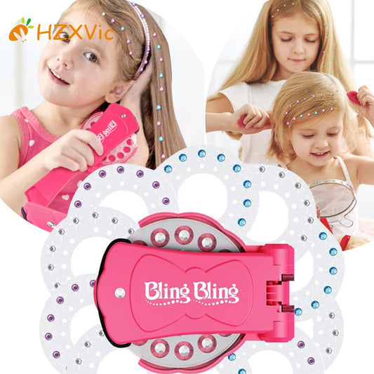 Hair Styling Decoration Kit Bling Diamond Stapler