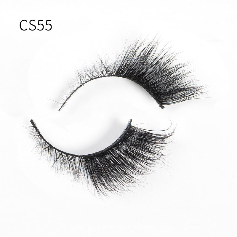 Handmade Mink Eyelashes 3D Curl Winged Messy End Eye Elongated Thick