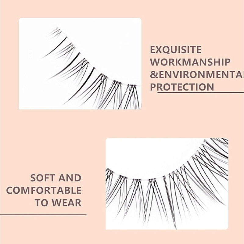 4pairs Natural False Eyelashes HandMade Korean Fashion Lashes Makeup Tools