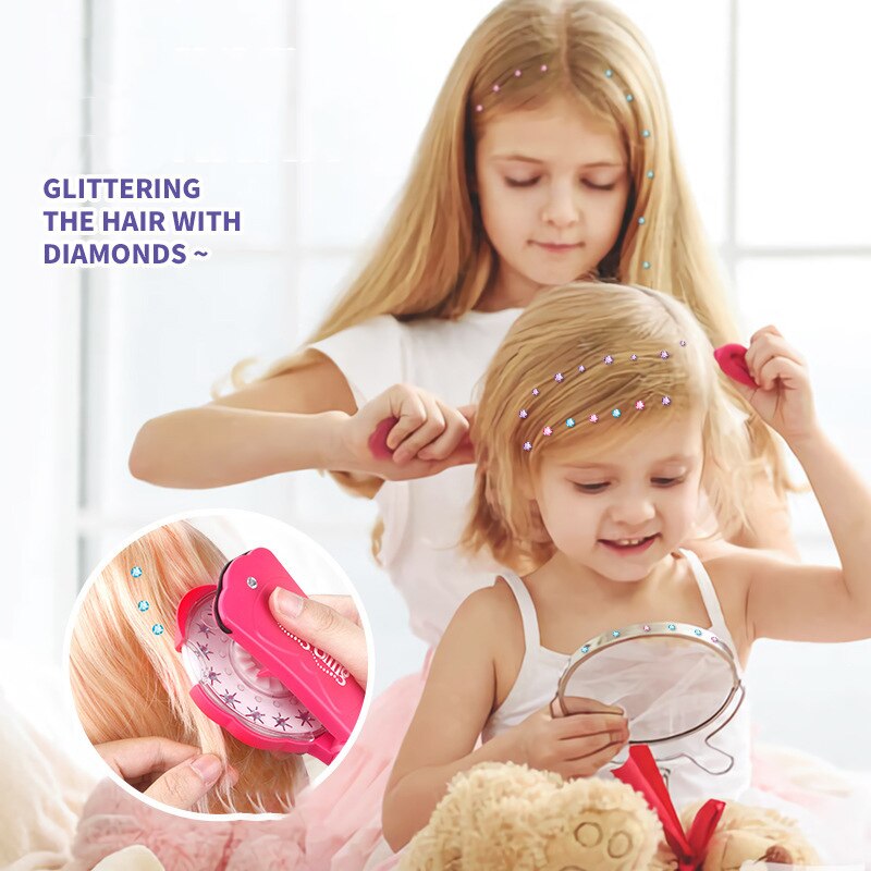 Hair Styling Decoration Kit Bling Diamond Stapler