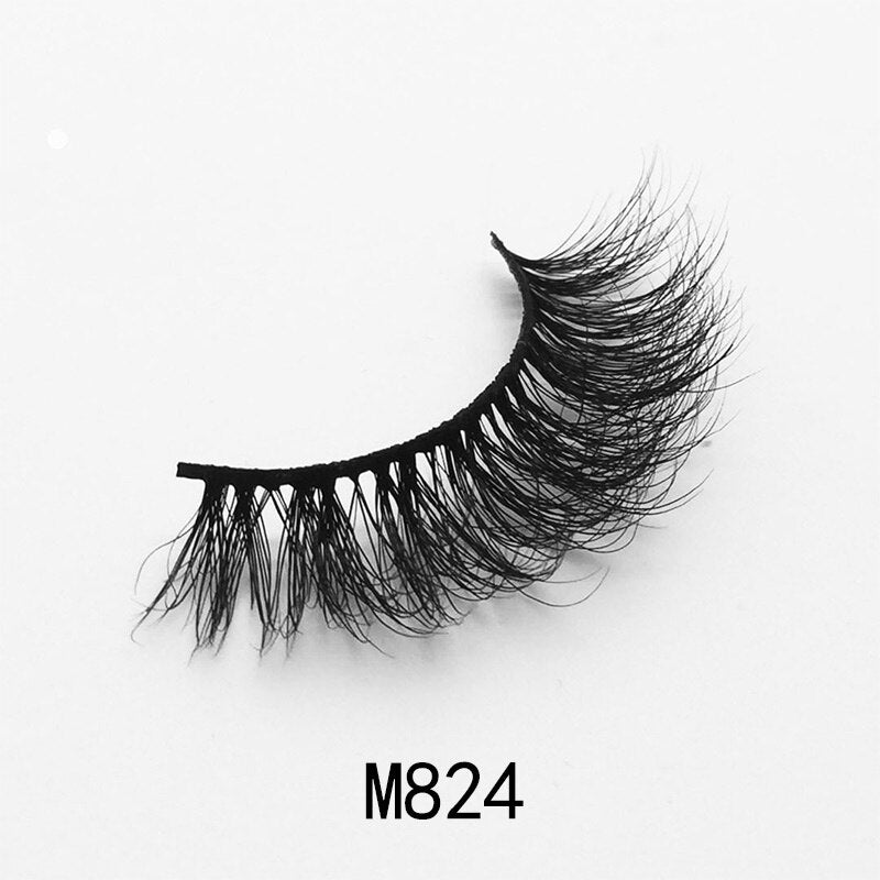 Handmade Mink Eyelashes 3D Curl Winged Messy End Eye Elongated Thick