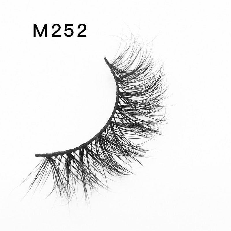 Handmade Mink Eyelashes 3D Curl Winged Messy End Eye Elongated Thick