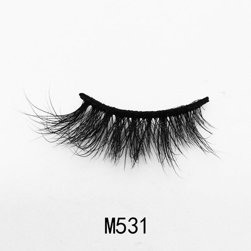 Handmade Mink Eyelashes 3D Curl Winged Messy End Eye Elongated Thick