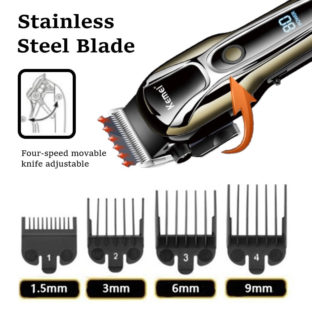 Kemei Clipper Electric Hair Trimmer for men Electric shaver professional barber trimmer