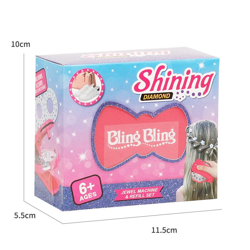 Hair Styling Decoration Kit Bling Diamond Stapler