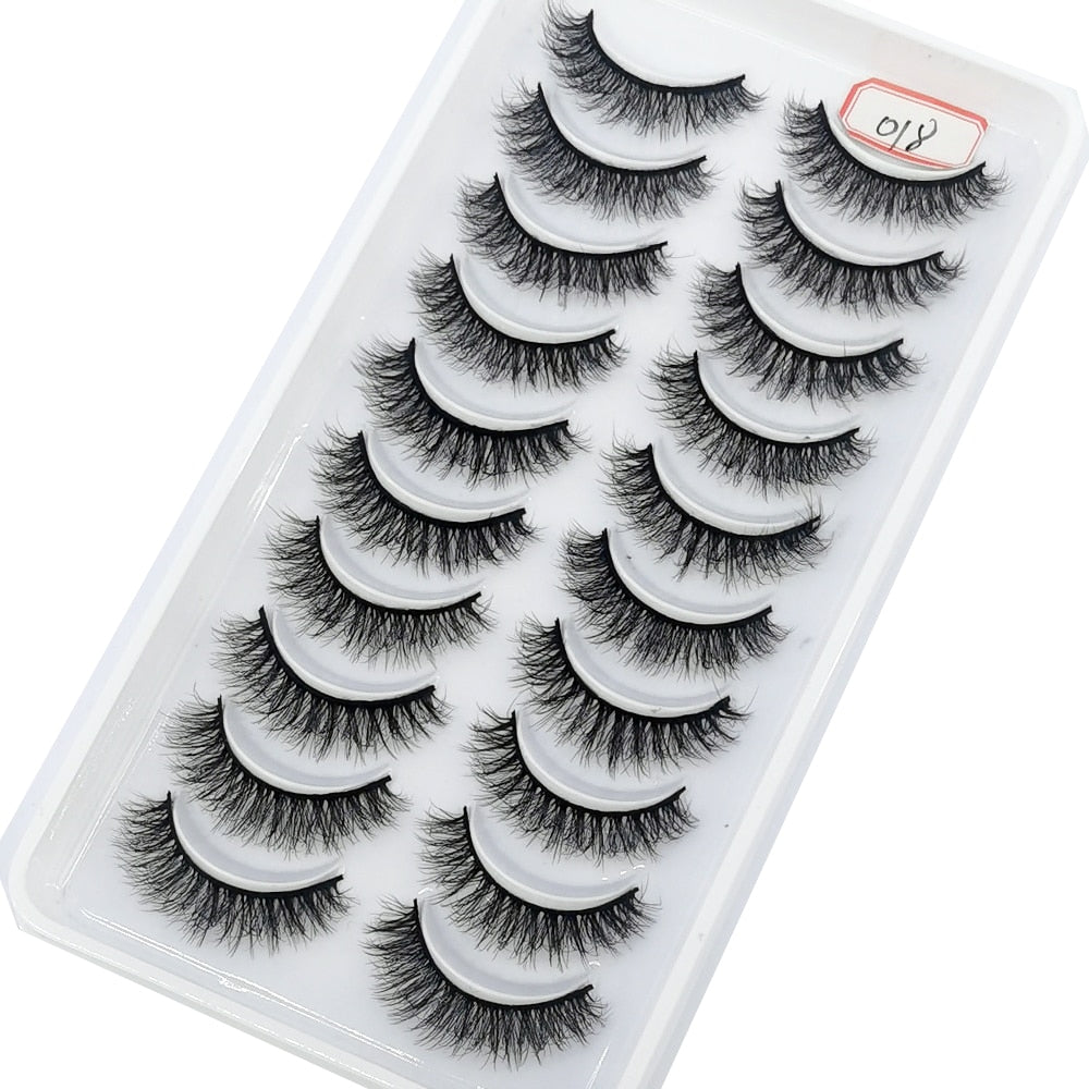 41 Styles 10 pairs natural long 3D mink false eyelashes