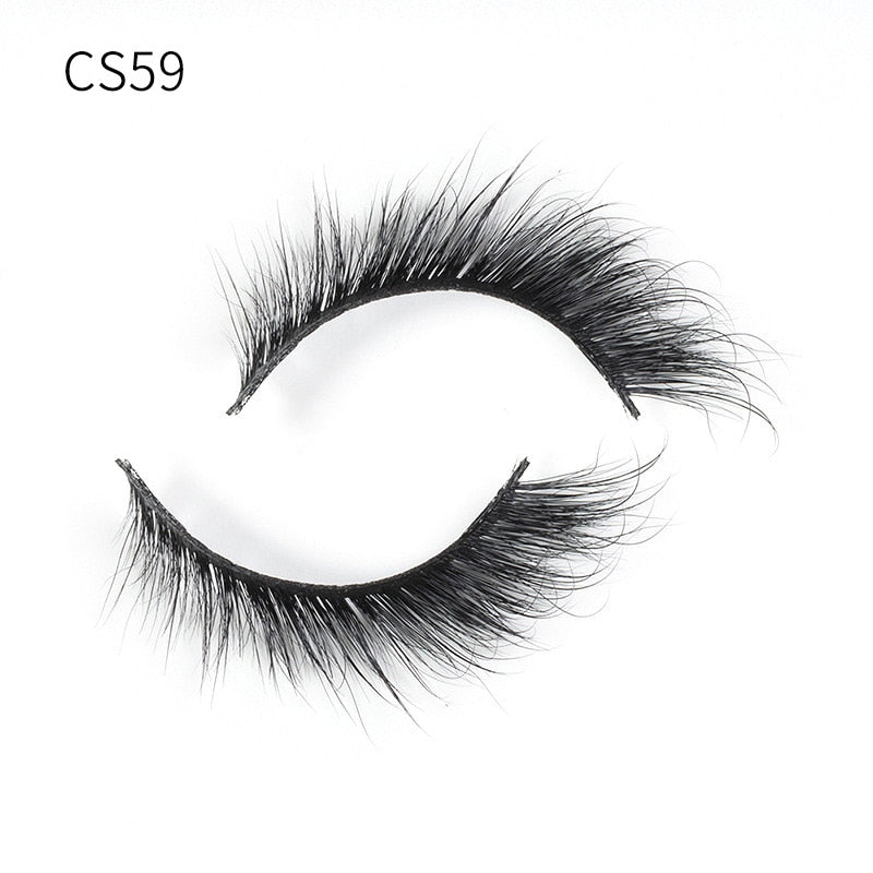Handmade Mink Eyelashes 3D Curl Winged Messy End Eye Elongated Thick