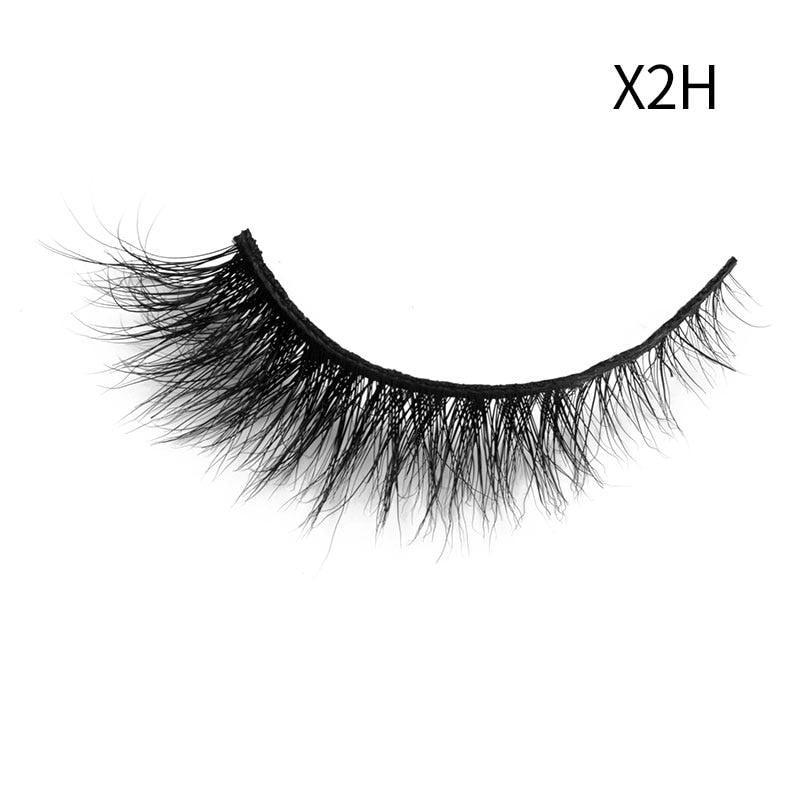 Handmade Mink Eyelashes 3D Curl Winged Messy End Eye Elongated Thick