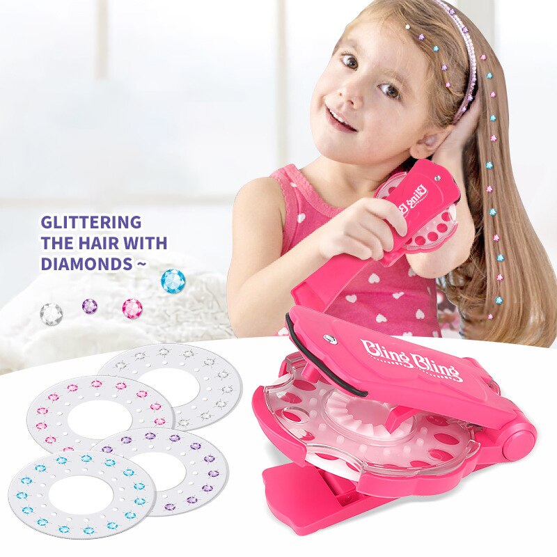 Hair Styling Decoration Kit Bling Diamond Stapler
